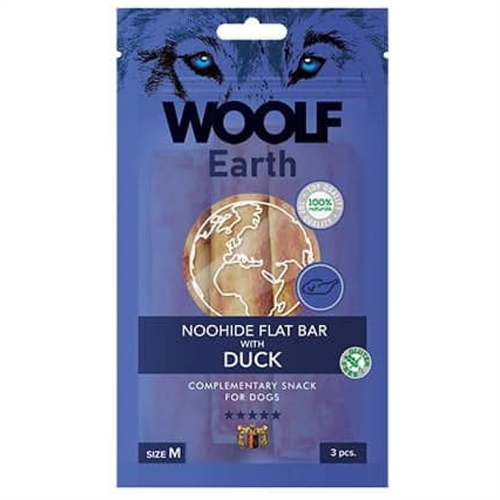Woolf Earth Noohide flat bar duck M, 3stk.