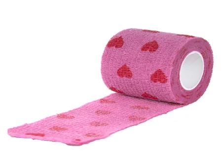 ST SELVKLÆBENDE BANDAGE PINK 7,5CMX4,5M