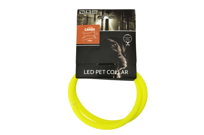 USB LED Pet Collar, Gul