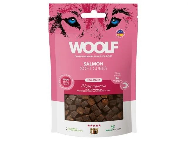 WOOLF SOFT CUBES SALMON, 100G