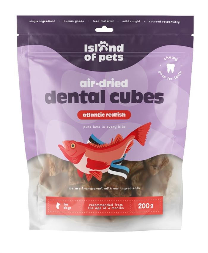 IOP Air-Dried Atlantic redfish dental cubes, 200 gr.