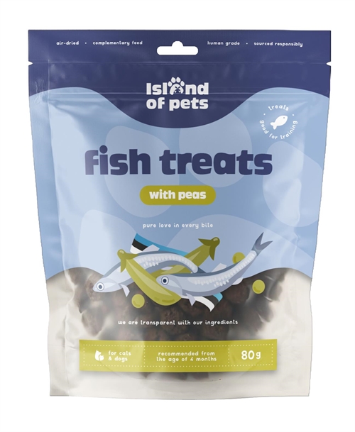 IOP Fish Treats With Peas, 80 gr.