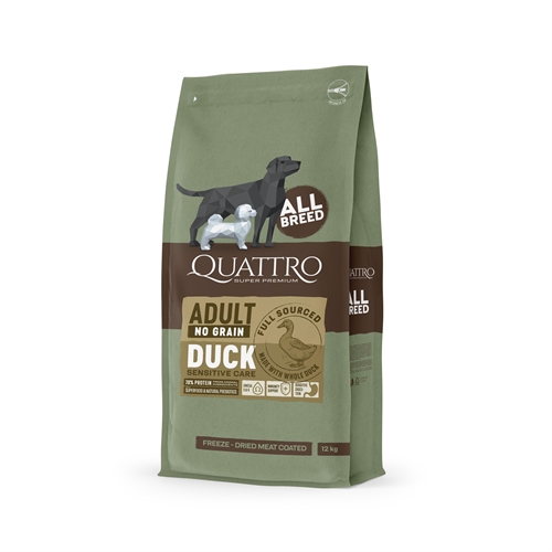 2 x 12 kg Quattro No Grain All Breed Adult Duck 