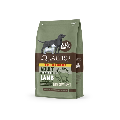 Quattro No Grain All Breed Adult Lamb 1,5 kg