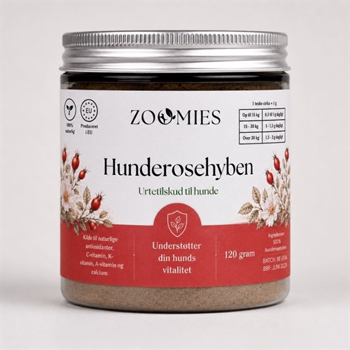 Zoomies Hunderosehyben - Understøtter led og knogler - 125 g