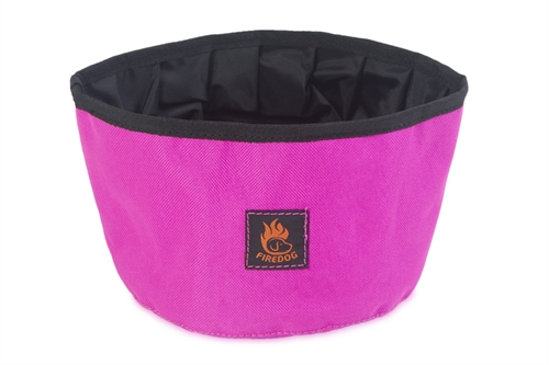 Firedog transportabel vandskål, pink