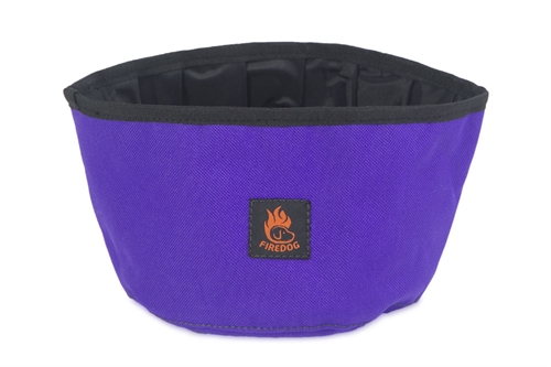 Firedog transportabel vandskål, violet
