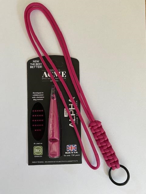 Fløjtesnor, Cobra Flettede med O ring - Fuchsia