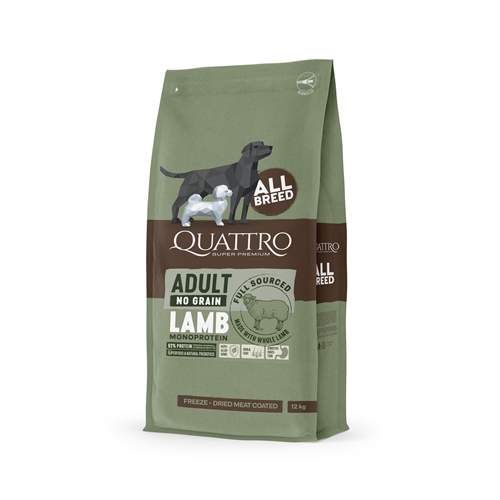 2 x 12 kg Quattro No Grain All Breed Adult Lamb