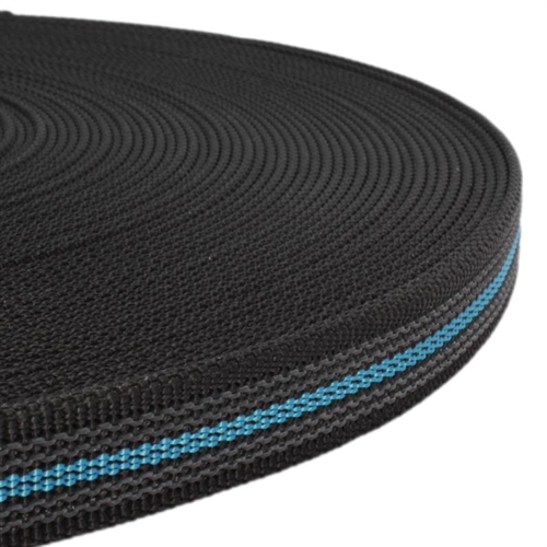 Rubber Webbing sort/blå 20 mm, flere længder