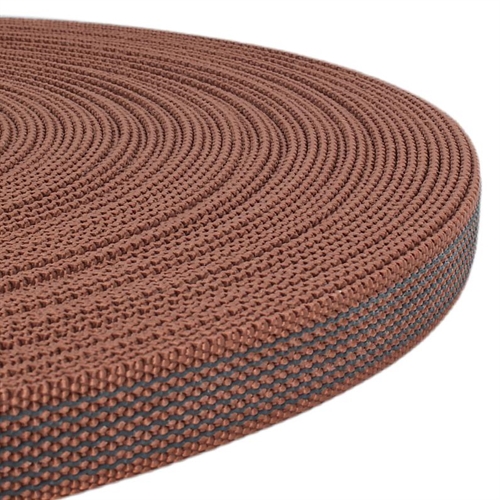 Rubber Webbing Brun 20 mm, flere længder