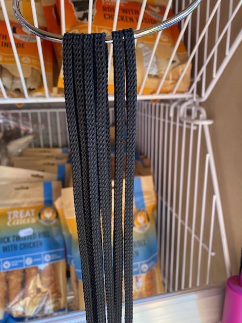 Udstillingsline 5 mm, sort 135 cm